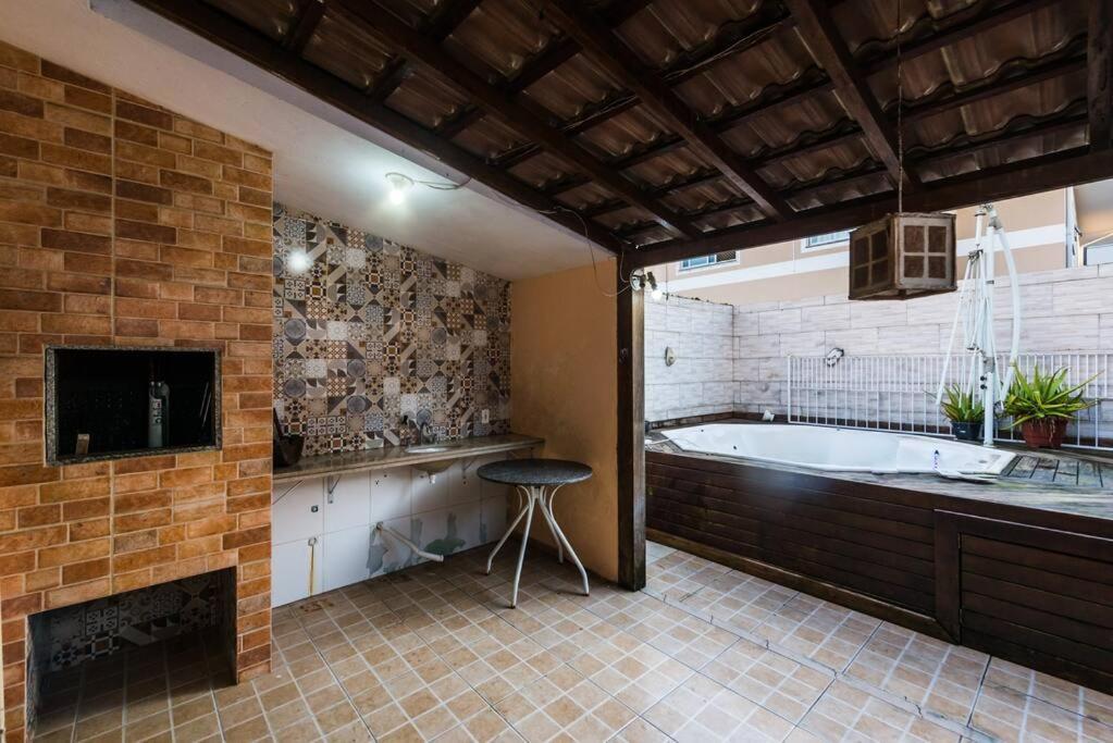 Casa De Temporada Com Quintal Interno Vila Palhoça Exterior foto
